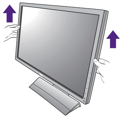 BENQ XL2420T - Ajuster la hauteur du moniteur - 1