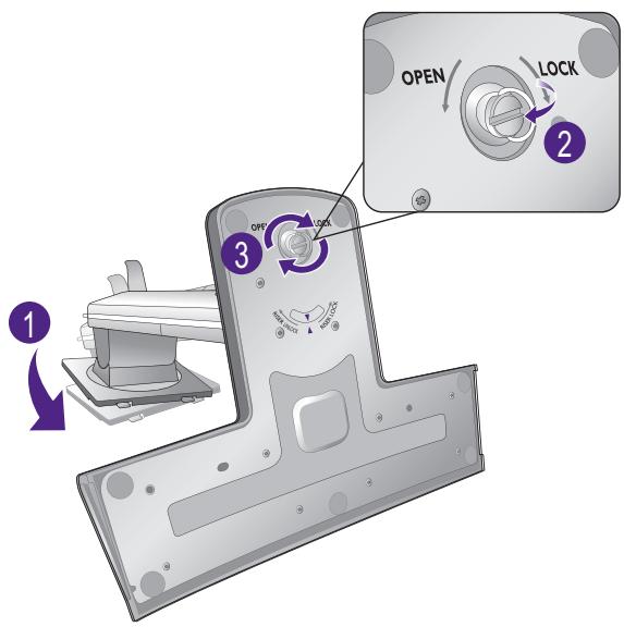 BENQ XL2420T - Fixez la base du moniteur. - 3