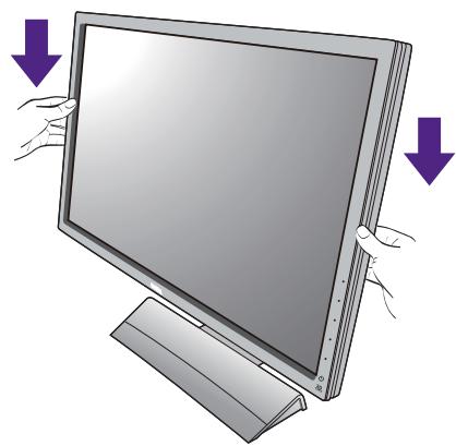 BENQ XL2420T - Ajuster la hauteur du moniteur - 2