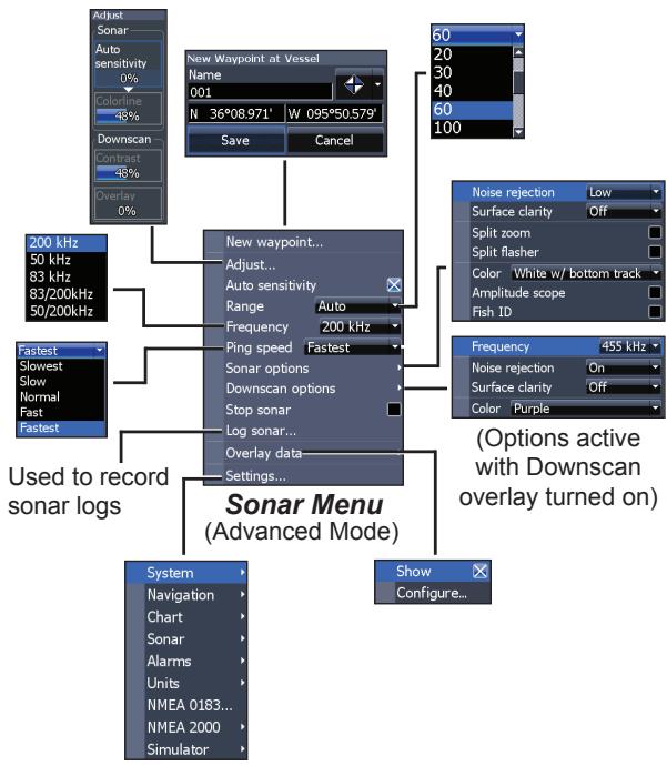 LOWRANCE ELITE 7 HDI - Sonar Menu - 2