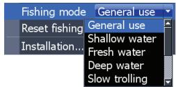 LOWRANCE ELITE 7 HDI - Dropdown menus - 1