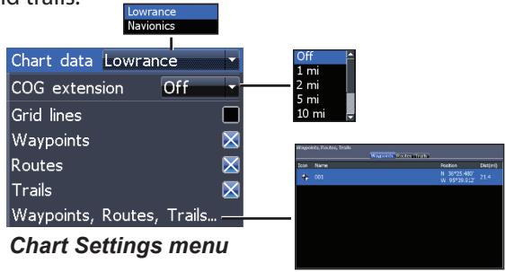LOWRANCE ELITE 7 HDI - Chart Settings - 1