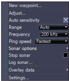 LOWRANCE ELITE 7 HDI - Sonar Menu - 1
