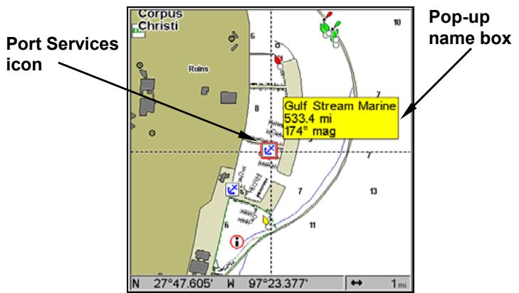 LOWRANCE GLOBALMAP 5300C - To view Port Services information: - 1