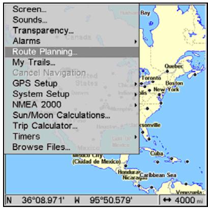 LOWRANCE GLOBALMAP 5300C - Routes Created in the Unit - 1