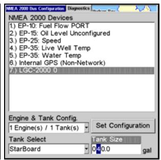 LOWRANCE GLOBALMAP 5300C - Setting Engine-Tank Configuration: - 3