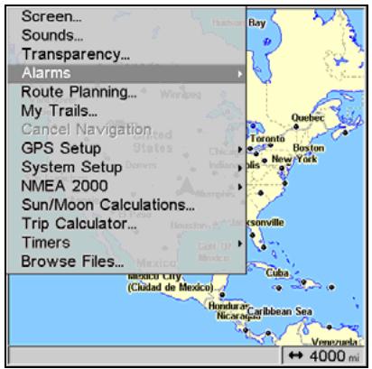 LOWRANCE GLOBALMAP 5300C - Alarms - 1