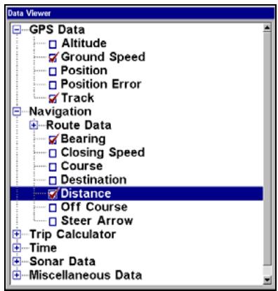 LOWRANCE GLOBALMAP 5300C - To change the information displayed in a data box: - 1