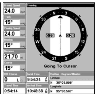 LOWRANCE GLOBALMAP 5300C - Navigate to Cursor Position on Map - 4