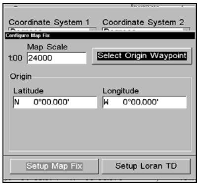 LOWRANCE GLOBALMAP 5300C - To configure a map fix: - 1
