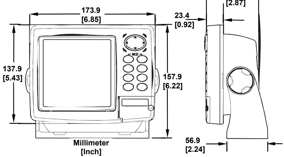 LOWRANCE GLOBALMAP 5300C - Install the gimbal bracket. Orient the bracket so the arms slope toward the front of your unit. - 1