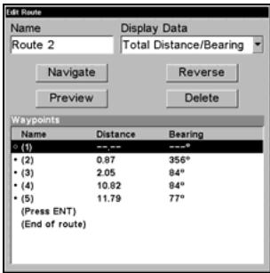 LOWRANCE GLOBALMAP 5300C - Routes Created in the Unit - 10