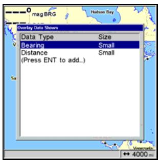 LOWRANCE GLOBALMAP 5300C - To overlay information on your screen: - 3