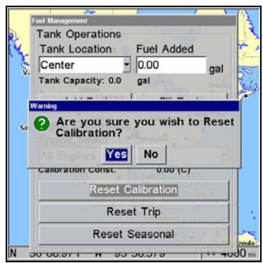 LOWRANCE GLOBALMAP 5300C - To Reset Calibration: - 2