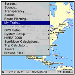 LOWRANCE GLOBALMAP 5300C - Creating and Saving a Trail - 1