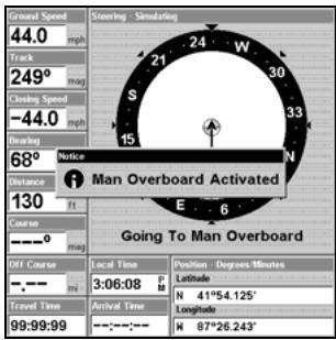LOWRANCE GLOBALMAP 5300C - Navigate Back to MOB Waypoint - 1