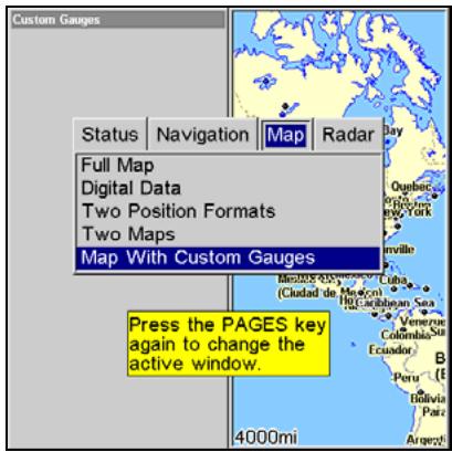 LOWRANCE GLOBALMAP 5300C - Map with Custom Gauges - 1