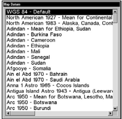 LOWRANCE GLOBALMAP 5300C - Map Datum Selection - 1