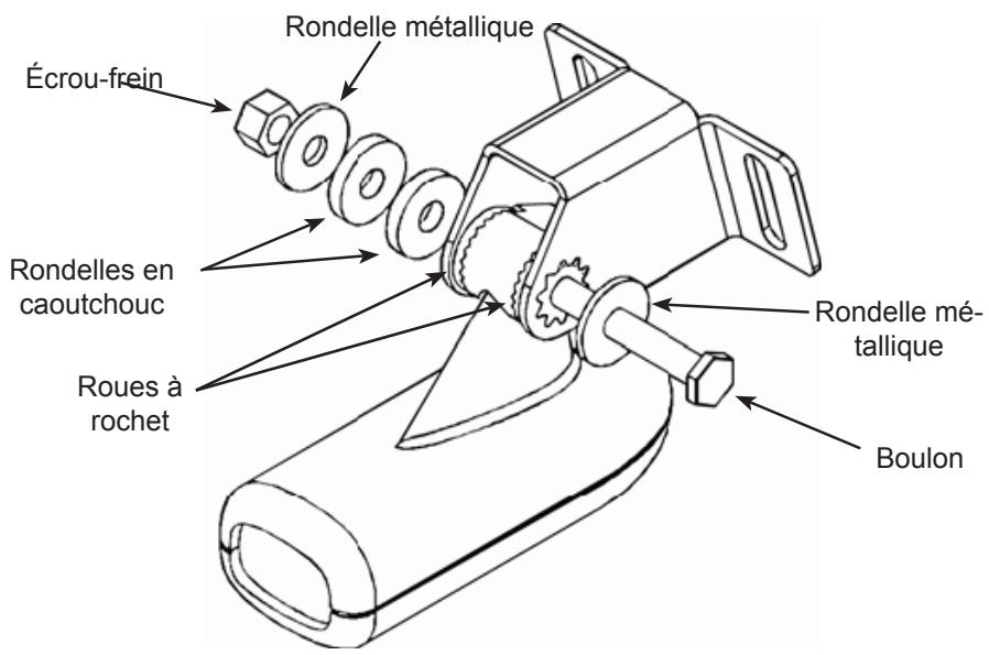 LOWRANCE HDS - Assemblage de l'étrier du transducteur - 1