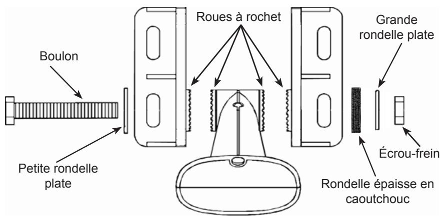 LOWRANCE HDS - Assemblage de l'étrier du transducteur - 2
