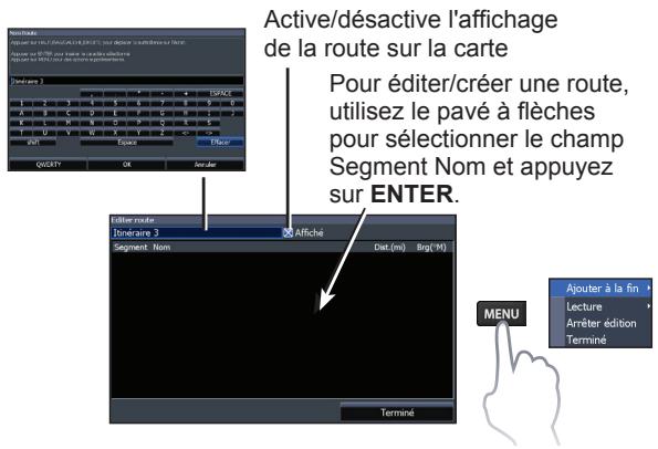 LOWRANCE HOOK 7 - Menu editor route et nouvelle route - 1