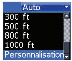 LOWRANCE HOOK 7 - Échelle personnalisée — limites supérieure et inférieure - 1