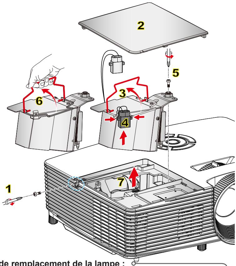 OPTOMA DS344 - Remplacement de la lampe - 8