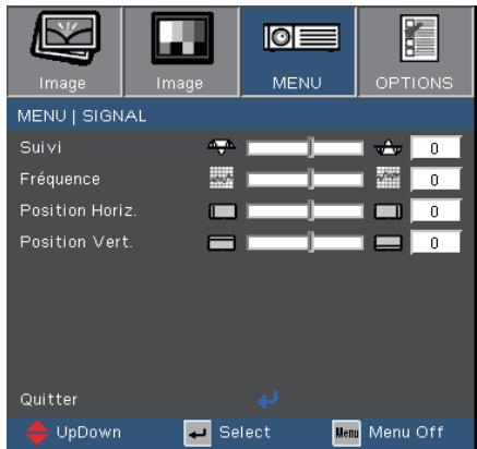 OPTOMA EX610ST - Menu | Signal - 1