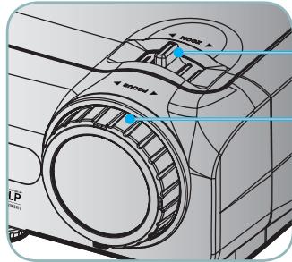 OPTOMA EX610ST - Réglage du Zoom/Mise au point du Projecteur - 1