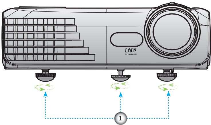 OPTOMA EX610ST - Réglage de l'Image Projetée - 1