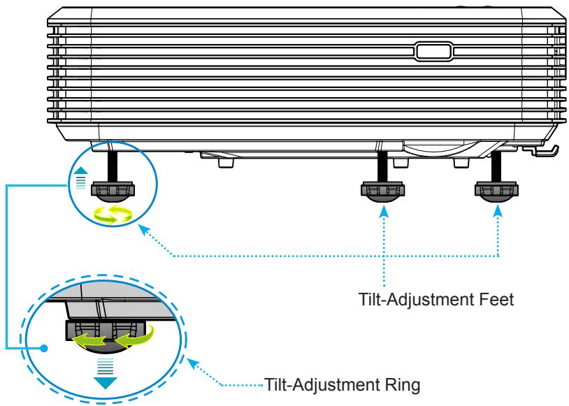 OPTOMA GT5000 - Adjusting the Projector's Height - 1