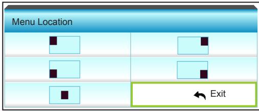 OPTOMA GT5000 - Menu Location - 1