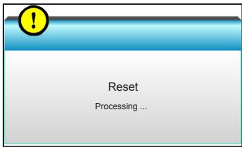 OPTOMA GT5000 - Reset - 2