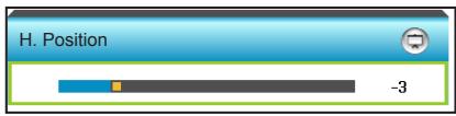 OPTOMA GT5000 - Position (Horizontal Position) - 1