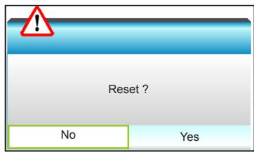 OPTOMA GT5000 - Reset - 1