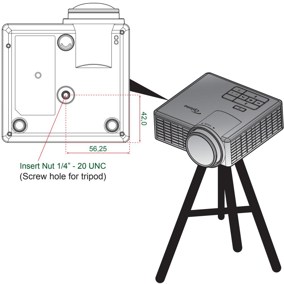 OPTOMA ML750ST - Tripod Mount the Projector - 1