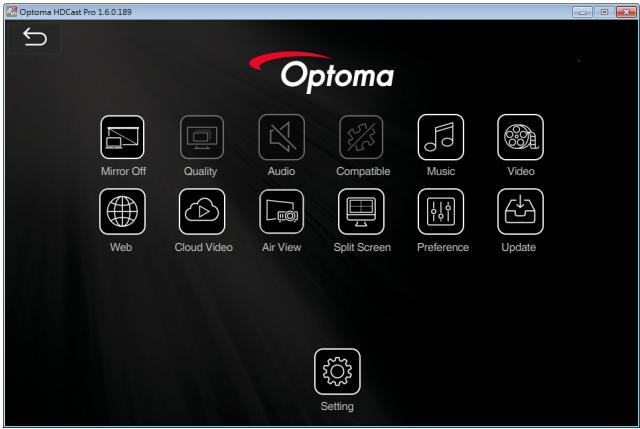 OPTOMA ML750ST - Mirroring the Screen of the Portable Device (with the Optional USB Wi-Fi Dongle) - 9