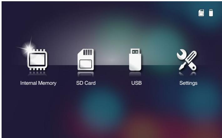 OPTOMA ML750ST - How to set-up File Type for Multi-Media with MicroSD - 5