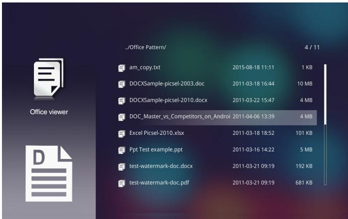 OPTOMA ML750ST - How to set-up File Type for Multi-Media with Internal Memory - 5