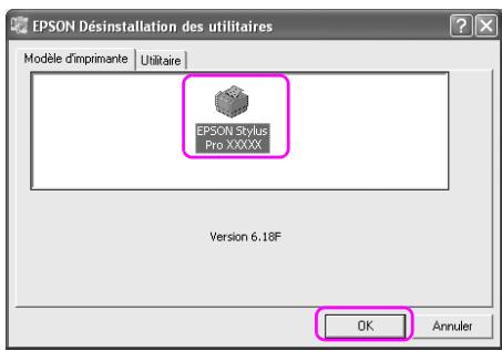 EPSON STYLUS PRO 4450, STYLUS PRO 4880 - Déinstallation du pilote d'impression - 3