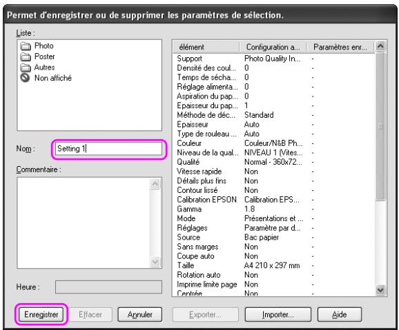 EPSON STYLUS PRO 4450, STYLUS PRO 4880 - Enregistrement de favors - 2