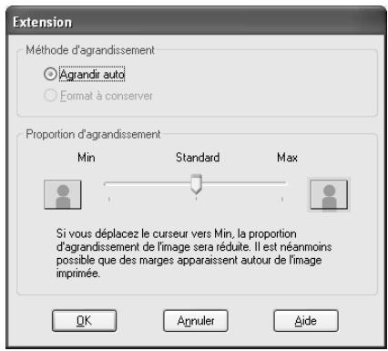 EPSON STYLUS PRO 4450, STYLUS PRO 4880 - Sélectionnez Sans marges et cliquez sur Expansion. - 2