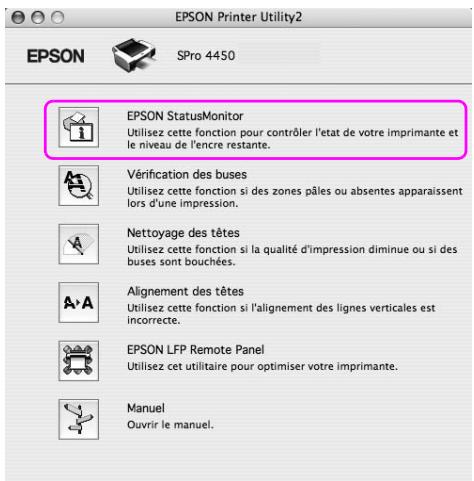 EPSON STYLUS PRO 4450, STYLUS PRO 4880 - Acceder à EPSON StatusMonitor - 1