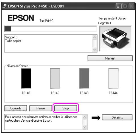 EPSON STYLUS PRO 4450, STYLUS PRO 4880 - Annulation de l'impression à partir de l'ordinateur - 1
