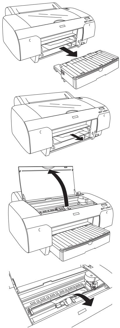 EPSON STYLUS PRO 4450, STYLUS PRO 4880 - En cas de bourrage papier au niveau de la fente d'alimentation manuelle arrête - 2