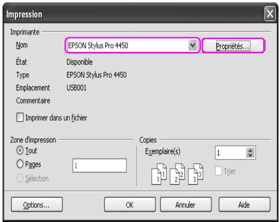 EPSON STYLUS PRO 4450, STYLUS PRO 4880 - À partir d'applications Windows - 2
