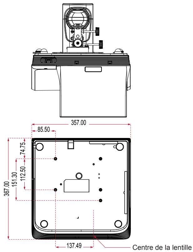 OPTOMA W307USTI - Installation au plafond - 2