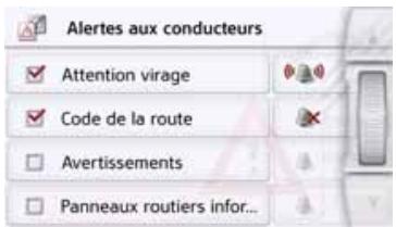 BECKER ACTIVE 45 - Réglage des Alertes aux conducteurs - 1
