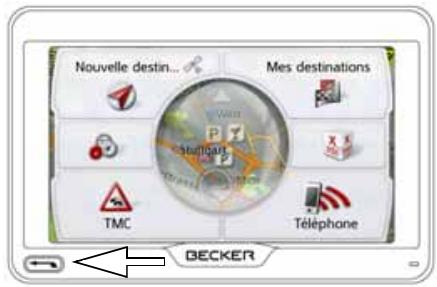 BECKER ACTIVE 45 - La touche Retour - 1