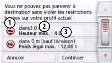 BECKER ACTIVE 45 - Retour d'information après le calcul de l'itinétaire - 2